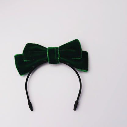 Labubu Sp Bow Headband Fugitive Princess Hair Accessories Elegant Bow Headband Sweet Velvet