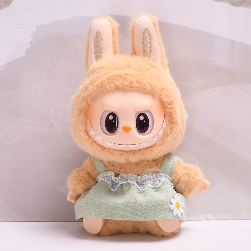 Only clothes] second generation blind box Labubu clothes pendant cloth cloth sit party series keychain doll dress