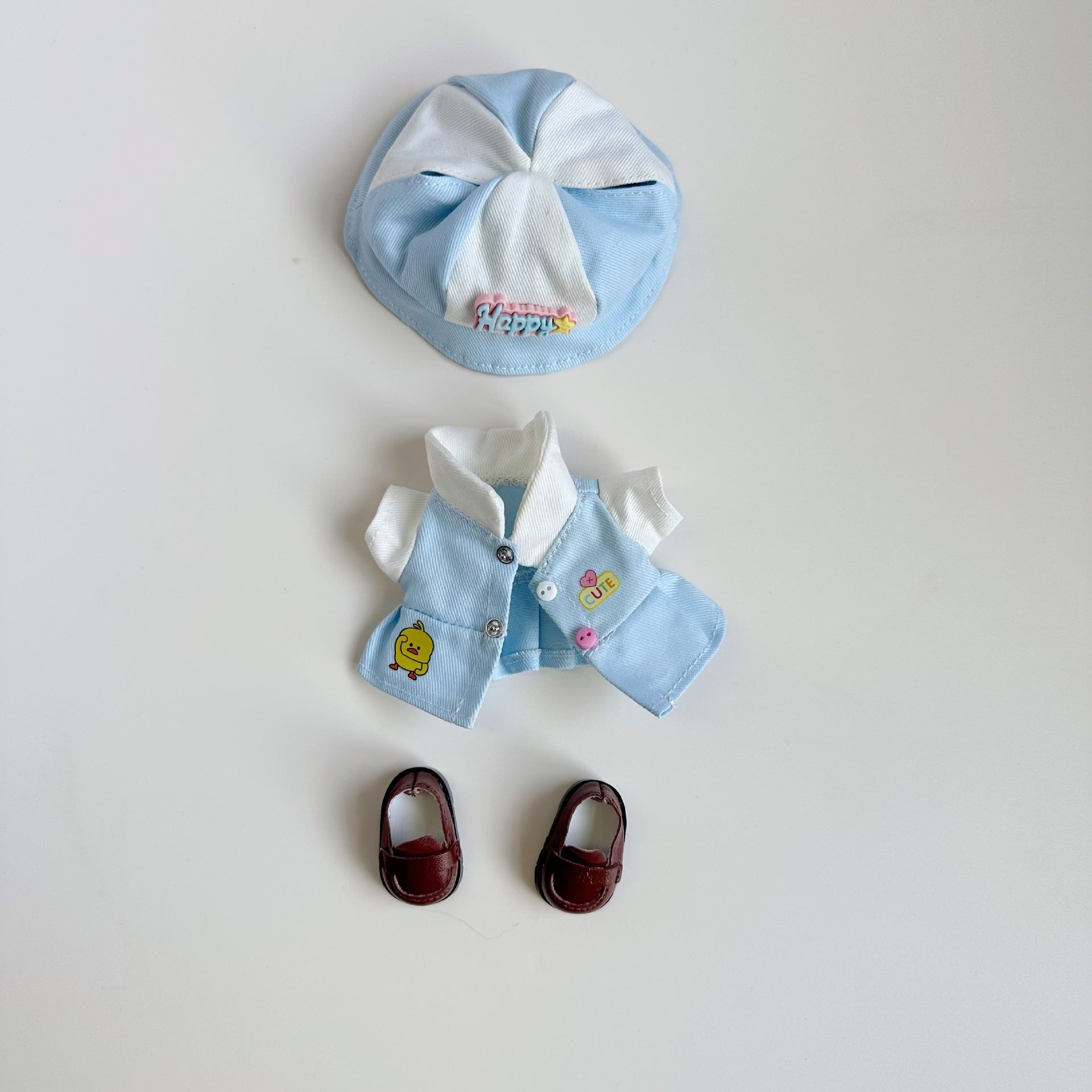 Only clothes] 17CM pendant cloth cloth clothes blind box Labubu baby clothes cute kindergarten suit to send girls