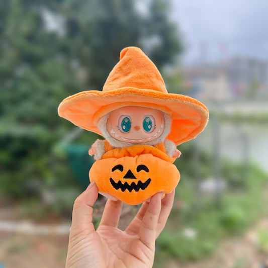 Costume Only] Second Generation Labubu Doll Costume LABUBU Sit Party Doll Costume Halloween Bat Pumpkin Costume