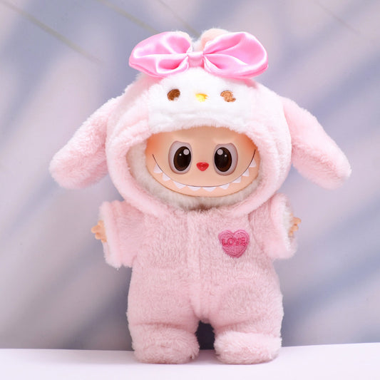 Only clothes] the second generation of labubu clothes with Labubu vinyl pendant doll clothes melody jumpsuit