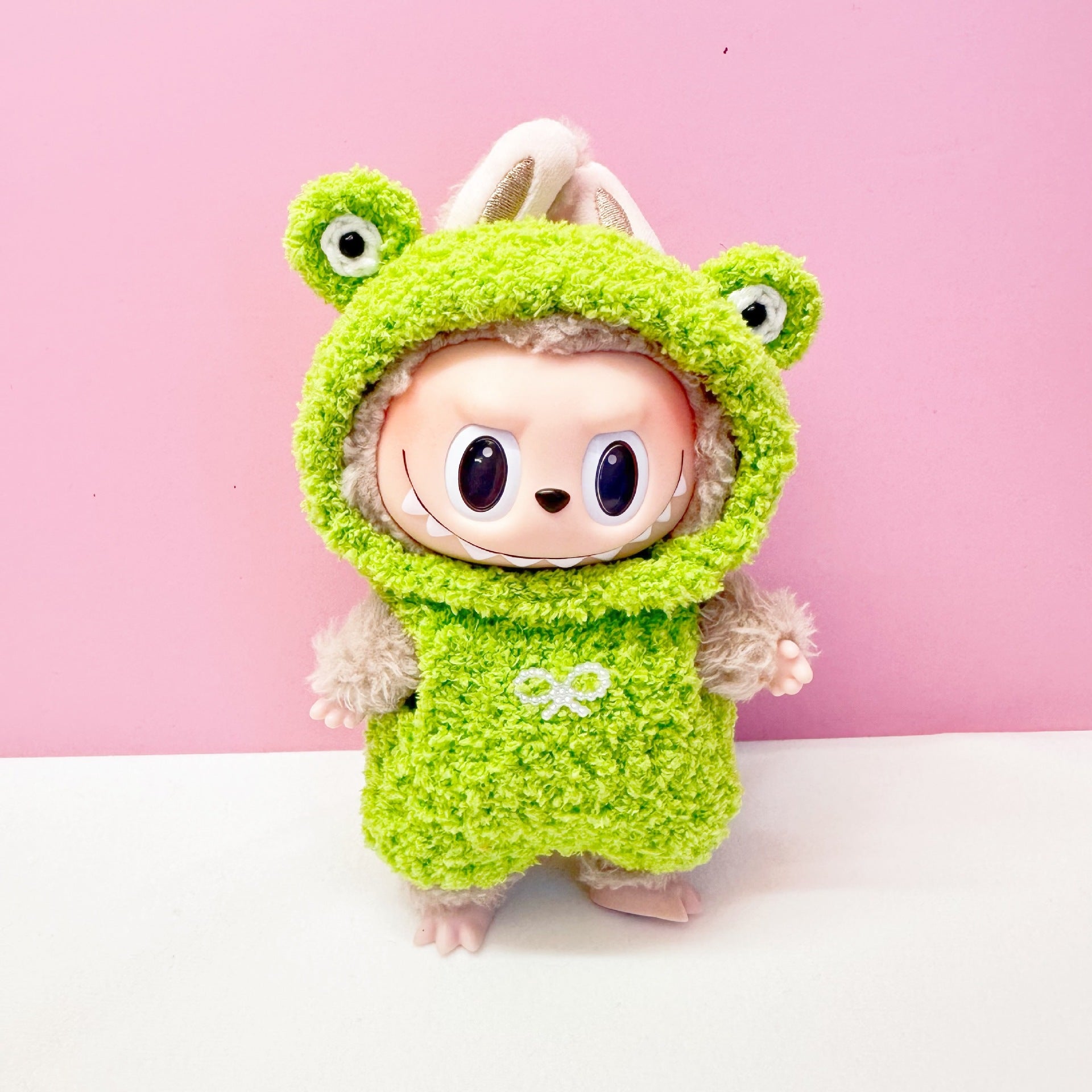 15cm blind box pull cloth handmade clothes labubu pendant clothes Christmas suit elk frog strap