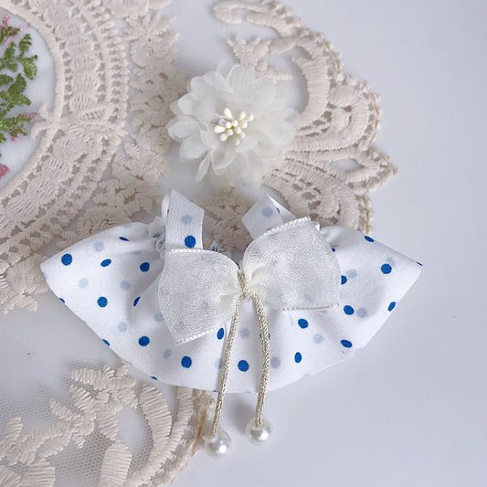 Labubu Doll Dress - Blue & White Outfit for 10-17cm Labubu Dolls