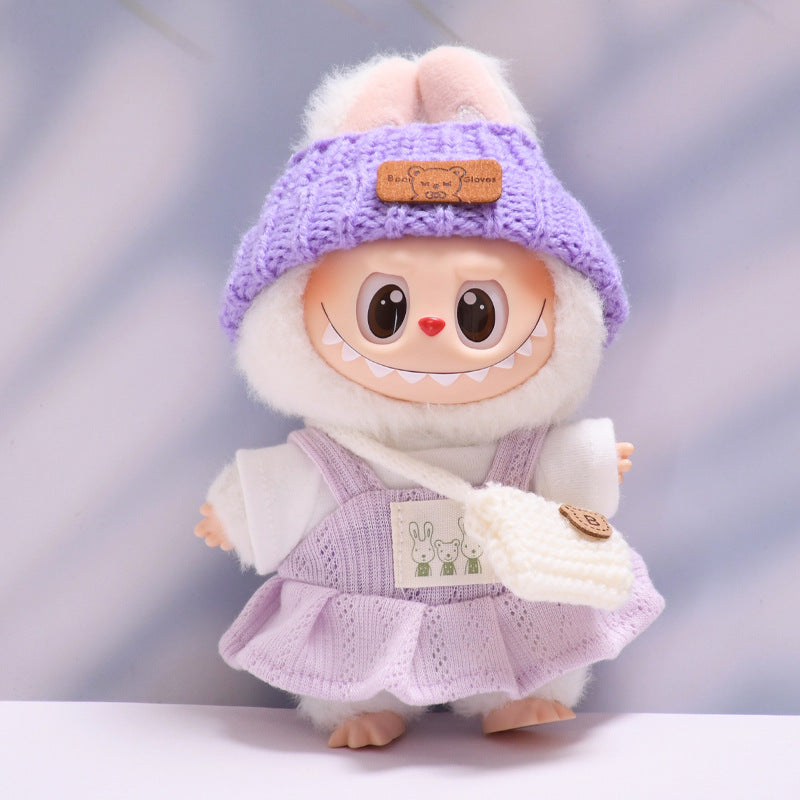 Only clothes] 17cm pendant pull cloth cloth for clothes spring and summer dress suit labubu baby dress cute
