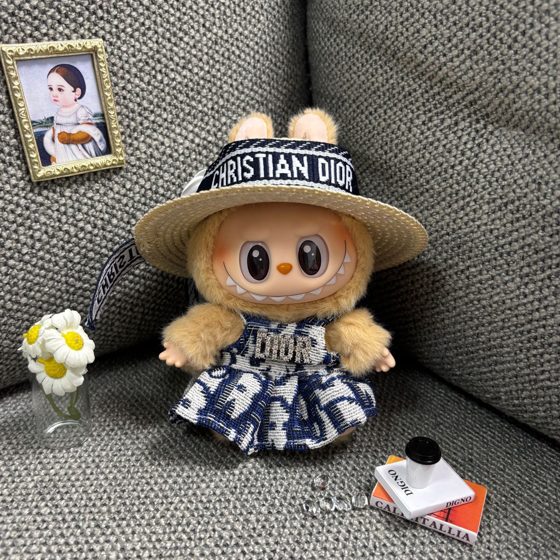 Labubu Doll Macaron Style Outfit for 17cm Vinyl Doll - Baby Clothes Set
