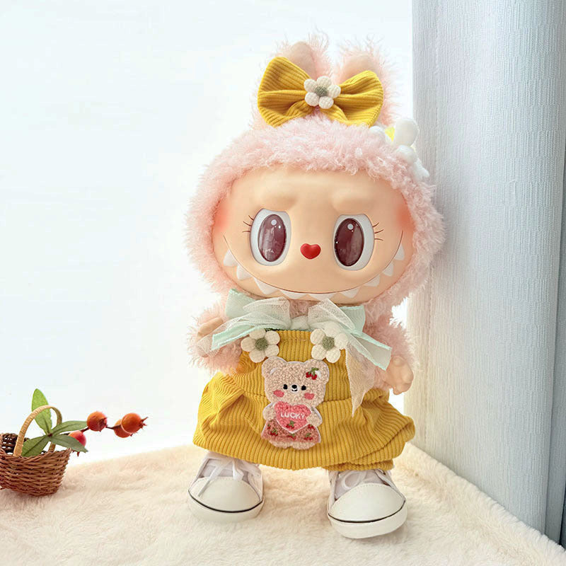 Labubu Doll Overalls & Dresses for 38cm Vinyl Doll