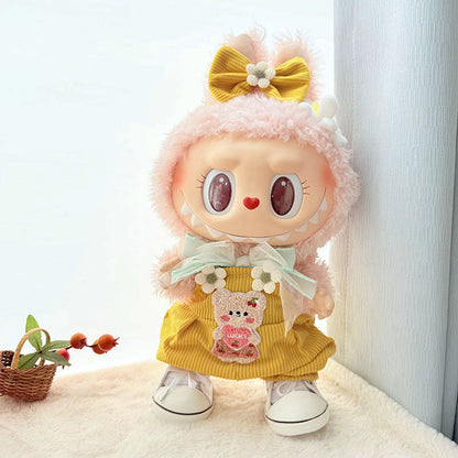 Labubu Doll Overalls & Dresses for 38cm Vinyl Doll