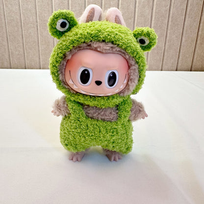 Only clothes] 17CM blind box cloth clothes pink small fragrant wind suit key chain LABUBU for blue skirt