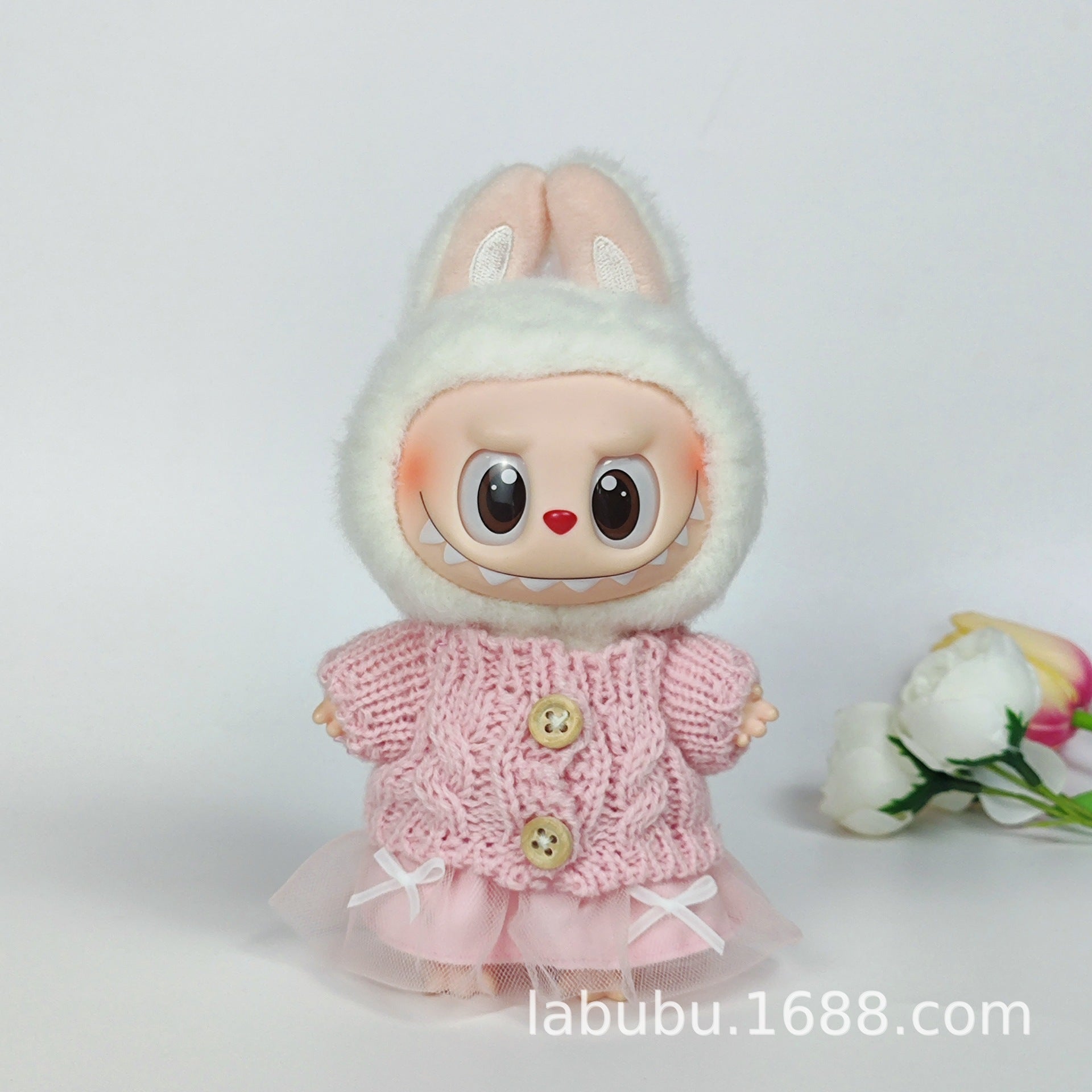 Labubu Doll Outfit - 17cm Sweater, Skirt & Bag Set for 1st-3rd Gen