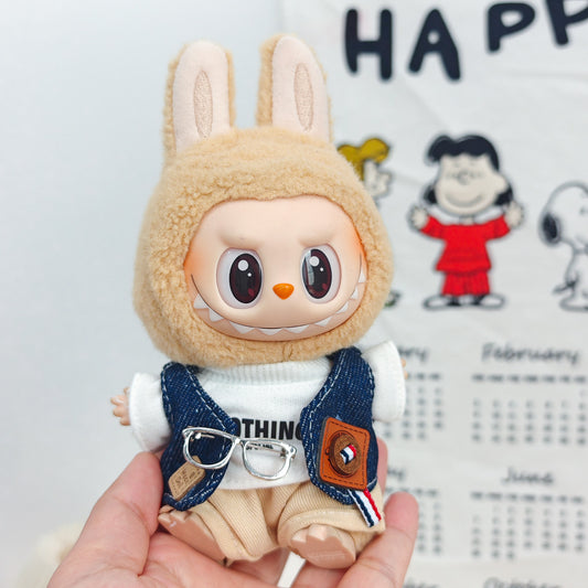 Labubu Doll Denim Vest & Outfit Sets for 1st-3rd Gen Pendants