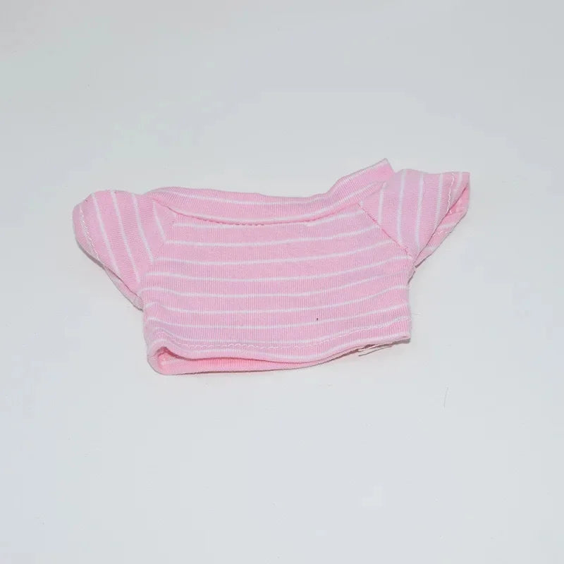 Only clothes] 17CM cloth cloth clothes 15CM doll Denim straps cartoon plaid suit hot sale
