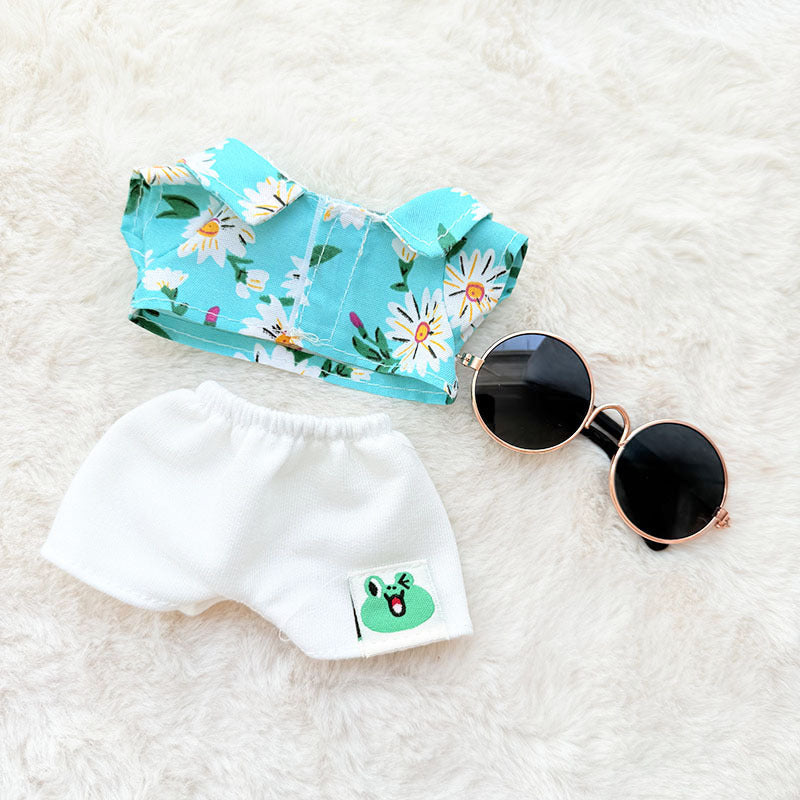 Only clothes] first/second generation Labubu clothes pendant pull cloth sit party doll beach glasses suit