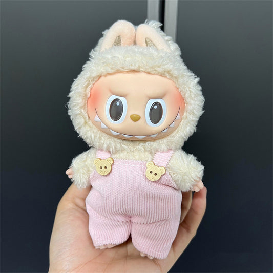 Labubu Wearable Doll Clothes 17cm Plush Cute Dress-Up Casual Outfit Skirt Fabric Clothes High Quality