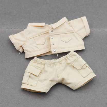 Pendant Labubu Doll Coat One, Two and Three Generation Labubu Doll Denim Jacket Coat Pocket Pants suit