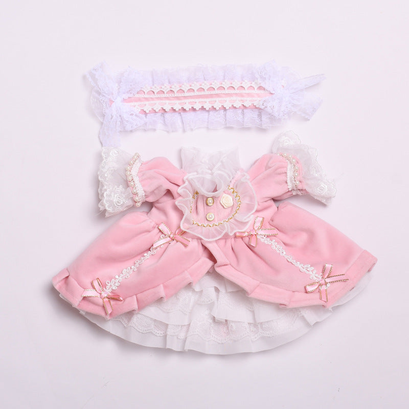 Clothes Only] Large 38cm Rab Clothes Lori Court dress labubu Dress Replacement Doll Dress
