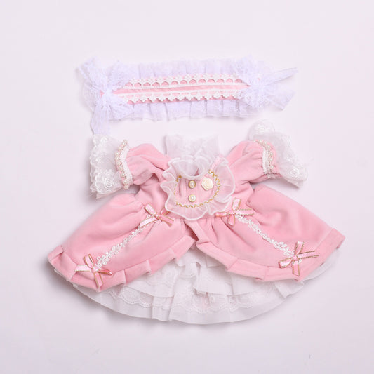 Clothes Only] Large 38cm Rab Clothes Lori Court dress labubu Dress Replacement Doll Dress