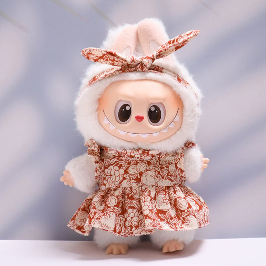 Only baby clothes] one or two generation pendant labubu clothes flower headband skirt suit cloth baby clothes