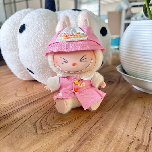 Only clothes] second generation labubu labubu sit party vinyl plush pendant doll clothes kindergarten clothes