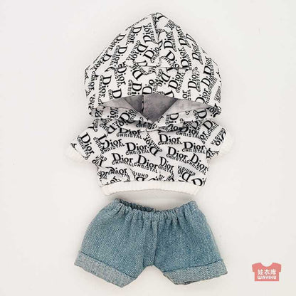 Leather Pilot 17cm Labubu Suit t Custom Wholesale Spot Labubu Keychain Baby Clothes Pendant