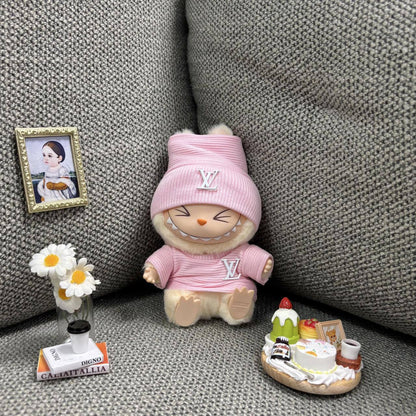 Labubu Doll Macaron Style Outfit for 17cm Vinyl Doll - Baby Clothes Set