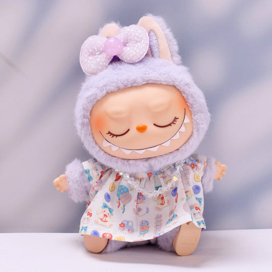 Only clothes] the first and second generations sit on the cloth hanging clothes cherry vest skirt labubu doll clothes