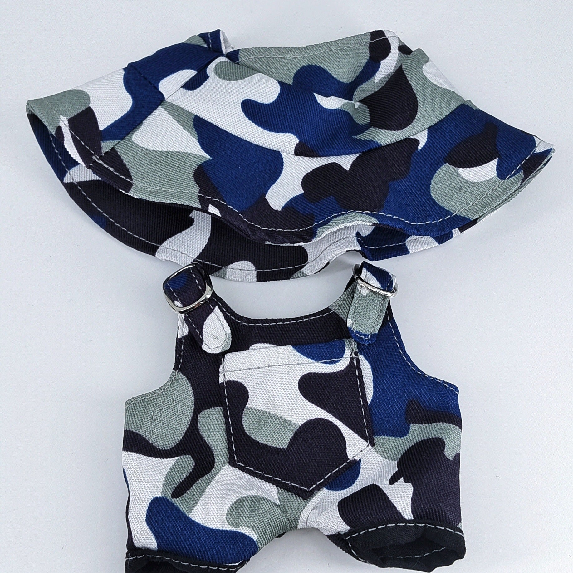Labubu Doll Camouflage Suits - White, Dark Pink, Black, Camel