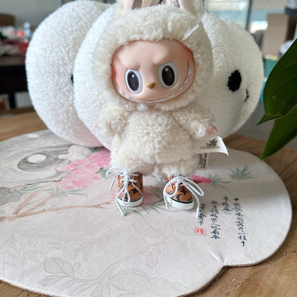 Shoes Only] 17CM Labubu Doll Shoes Pendant LABUBU Accessories Big Brand Printing Lace-up sneaker Tide