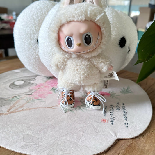 Shoes Only] 17CM Labubu Doll Shoes Pendant LABUBU Accessories Big Brand Printing Lace-up sneaker Tide