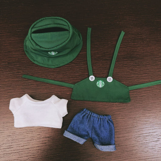 Clothes Only] First, Second and Third Generation Blind Box Labubu Clothes New Starbucks Work Clothes Suit Labubu Baby Clothes