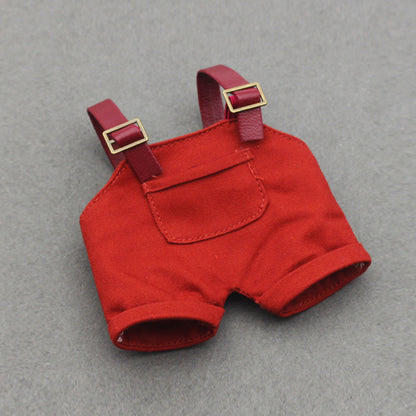 Labubu Doll Denim Suspender Pants for 17cm & 10cm Dolls