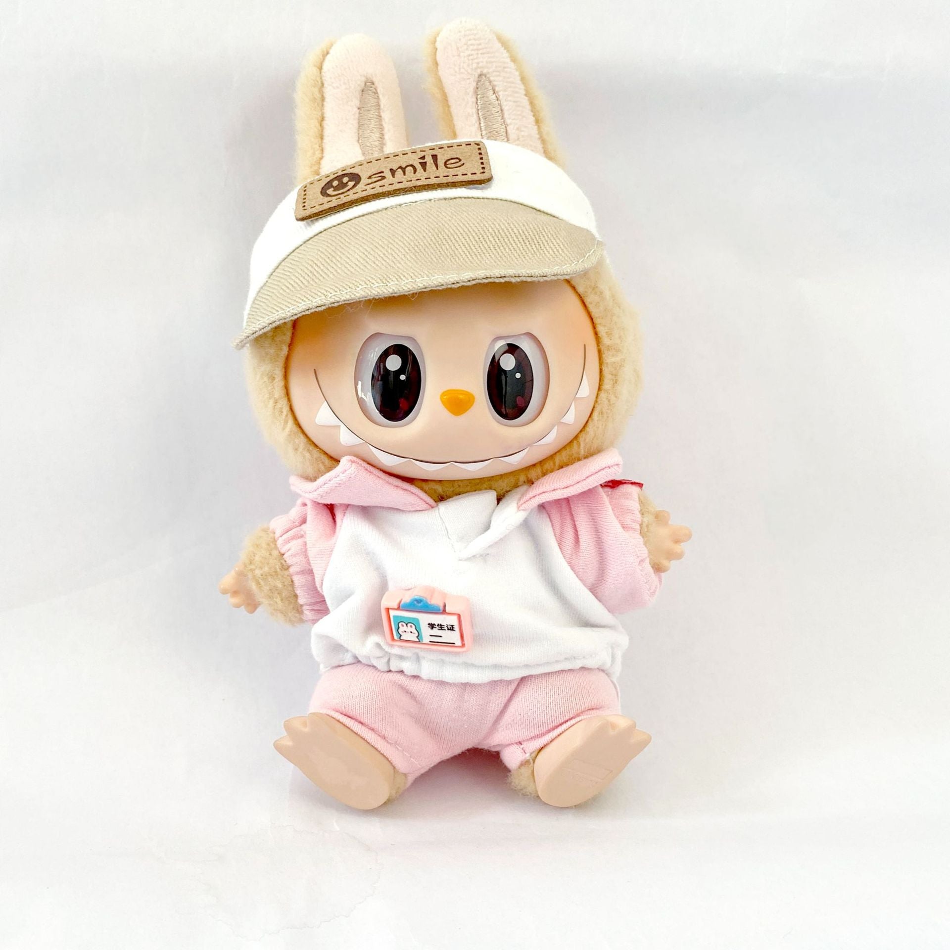 Labubu Doll Clothes - Captain Color-Blocking Student Outfit Set for 17cm Doll