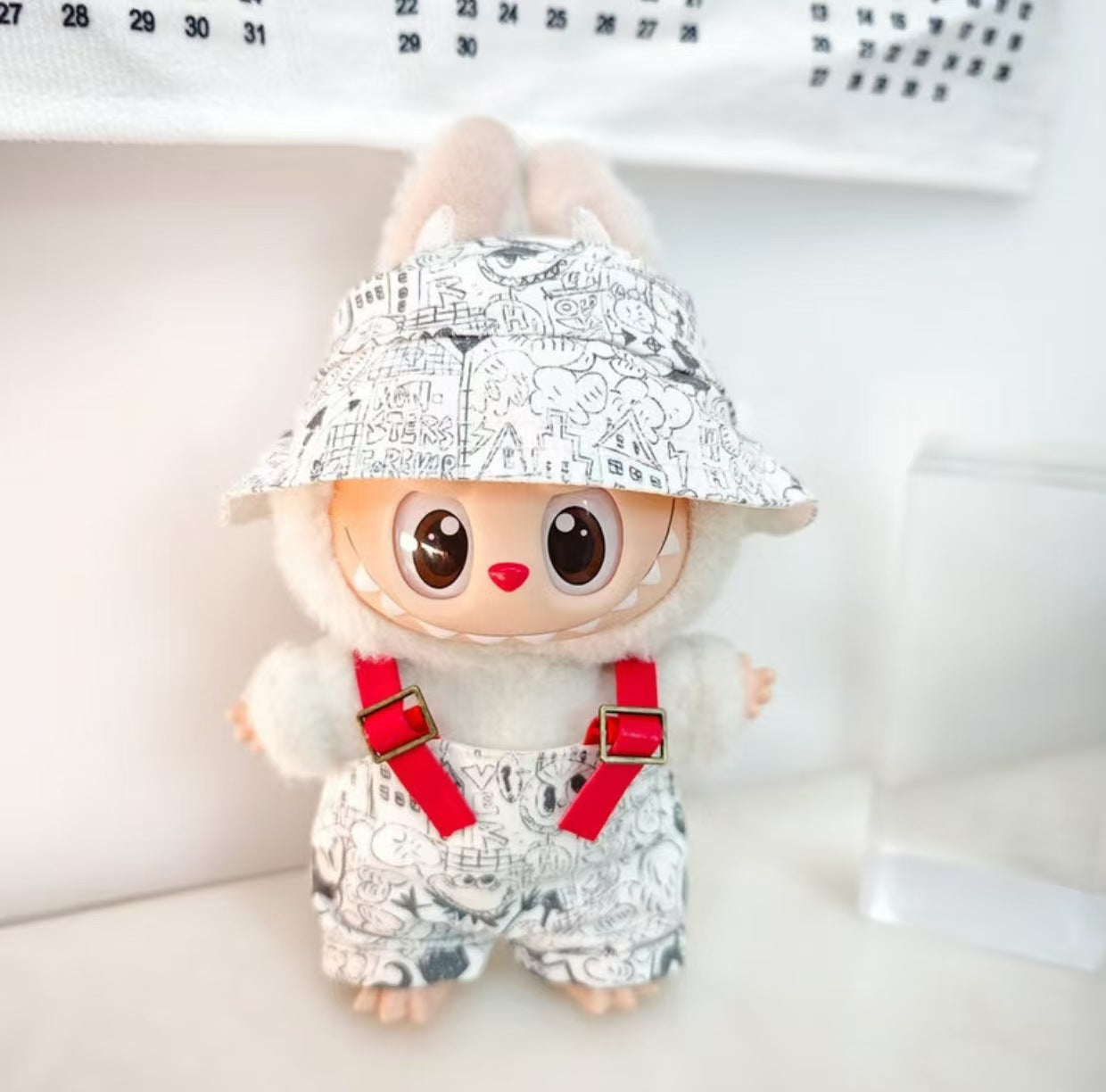 Labubu Doll Outfits - Overalls & Hats for 1st & 2nd Gen Labubu