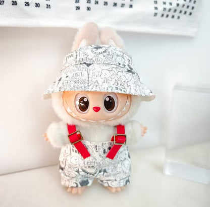 Labubu Doll Outfits - Overalls & Hats for 1st & 2nd Gen Labubu