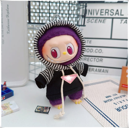 Labubu Doll Outfit - Striped Sweater & Hat Set for 17cm Labubu