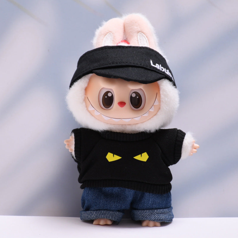 Only baby clothes] one or two generation pendant labubu clothes tide T-shirt jeans cap suit cloth baby clothes