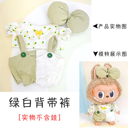 [Clothes Only] 37cm Labubu Vinyl Plush Doll Clothes suit Replace Labubu Skirt
