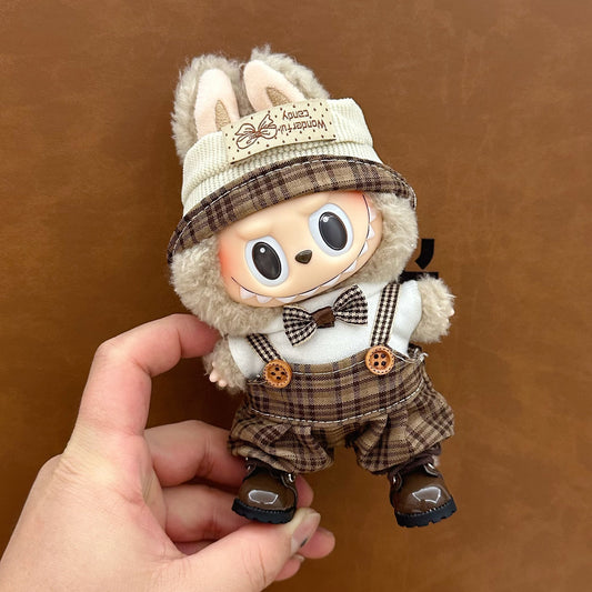 labubu doll clothes 17cm pull cloth clothes blind box doll skirt suit cute dress toy cross-border wholesale