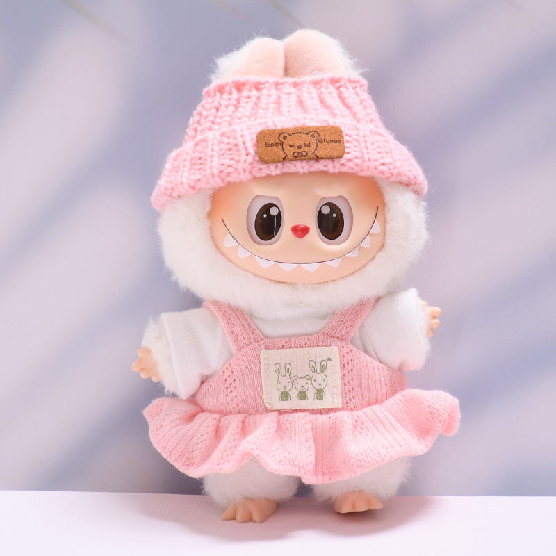 Only clothes] the first and second generation of cloth pendant rabbit T-shirt suspenders skirt Labubu change baby clothes