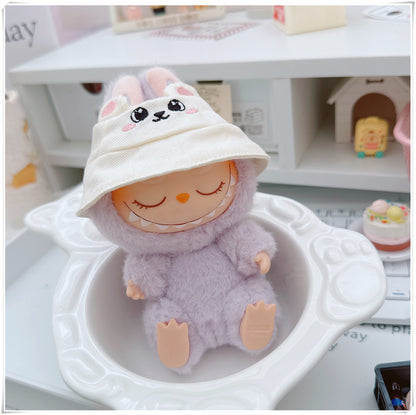 Labubu Doll Outfit - Cute Strappy Pants & Overalls for 10cm & 17cm Dolls