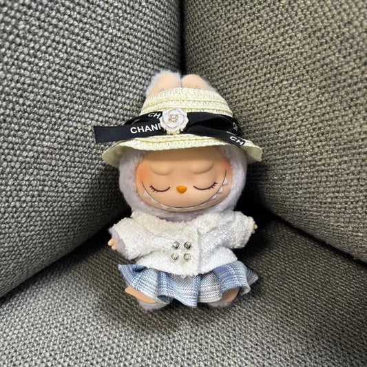 Labubu Doll Chanel Style Outfit for 17cm Vinyl Doll - V2-016