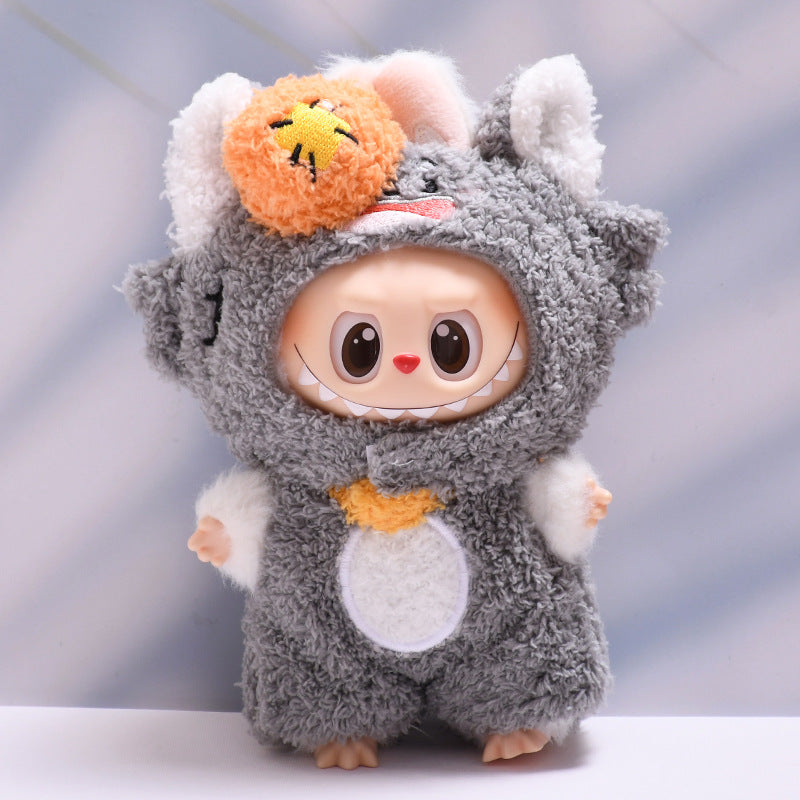 Only baby clothes] one or two generation pendant labubu clothes plush three-eyed monster dragon meow pull cloth baby clothes