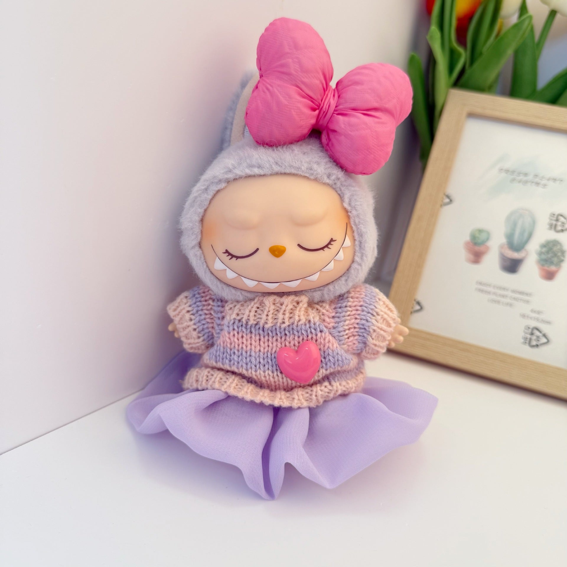 Only clothes] one, two and three generations of Labubu clothes pendant cloth cloth sit party jelly gauze skirt sweater