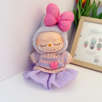 Only clothes] one, two and three generations of Labubu clothes pendant cloth cloth sit party jelly gauze skirt sweater