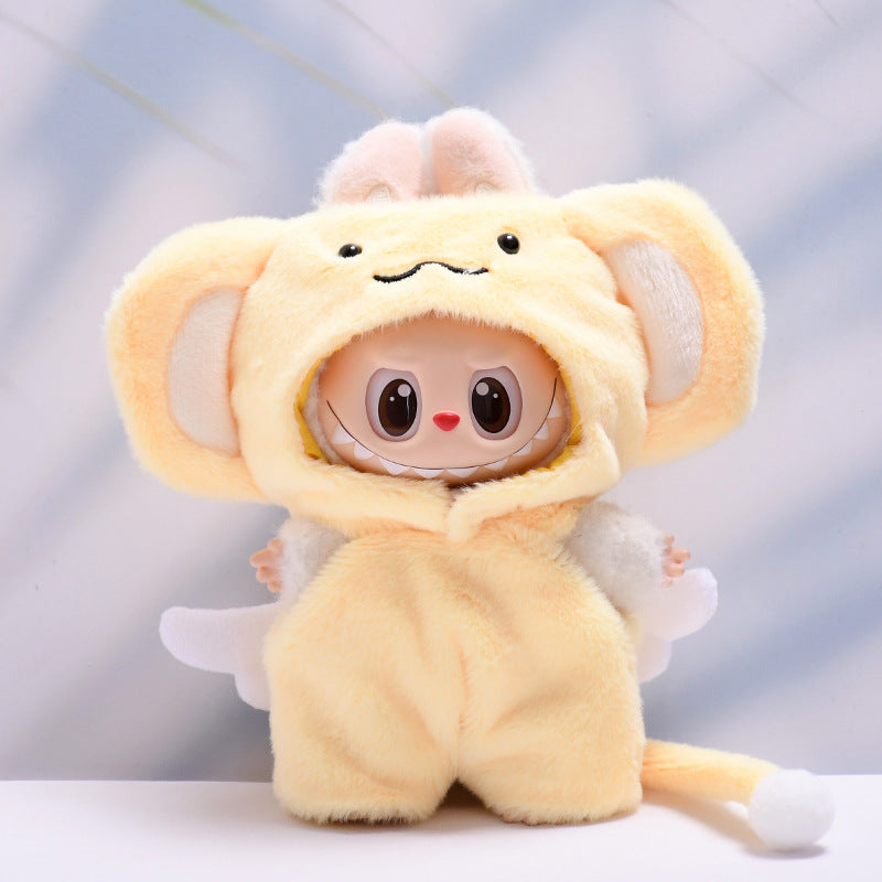 Only baby clothes] one, two and three generations of pendants labubu clothes angel lion plush suit labubu baby clothes