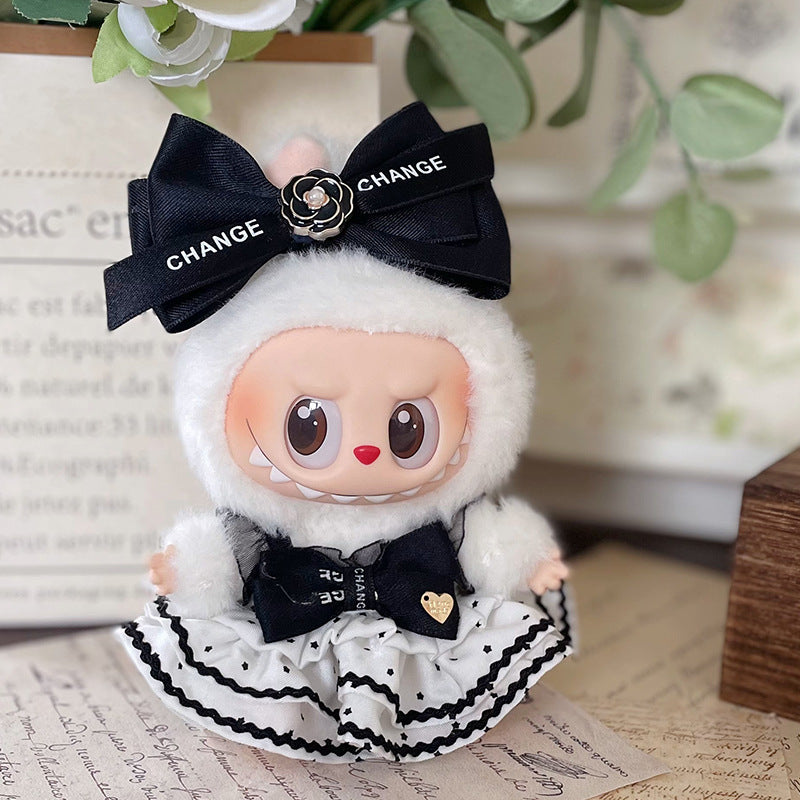 Labubu Denim Outfit for 17cm Sitting Doll - First & Second Gen