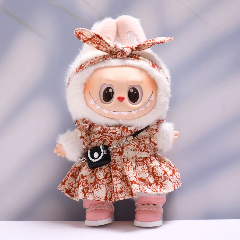 Only baby clothes] one or two generation pendant labubu clothes flower headband skirt suit cloth baby clothes