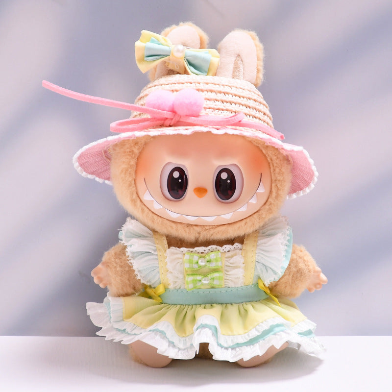Only clothes] 17cm pendant pull cloth cloth for clothes spring and summer dress suit labubu baby dress cute