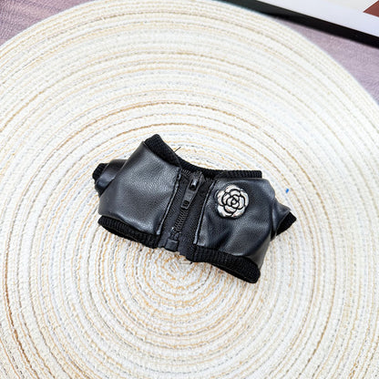17cm Labubu Doll Clothes - Leather Outfits & Accessories for 1st/2nd Gen