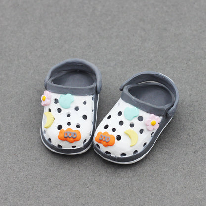 Labubu17CM Rab Bao-ao Hug 6 Points BJD Doll 15CM Doll EXO Sandals Sand Hole Slippers
