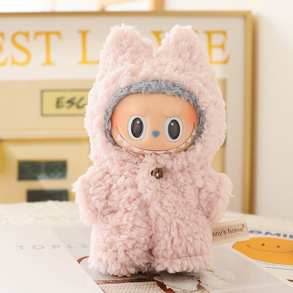 One or two generations of labubu doll clothes vinyl blind box pendant labubu melody clothes cartoon shark even into clothes